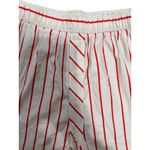 Reformation  Red Stripe Boxer Shorts Women's Size Medium Elastic Waist Button Fly Photo 1