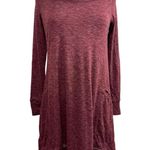 Women's Anthropologie Saturday Sunday Dress S Burgundy White Size M Photo 0