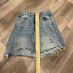 ZARA  Woman Distressed Light Wash Denim Skirt Size US 5 Photo 10