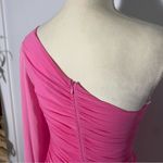 Hello Molly  Party It Up Pink Bodycon One Shoulder Dress Photo 3