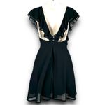 Lulus  Little Black Ruffle Mini Dress Flutter Sleeves Vneckline Sleeveless XS Photo 6