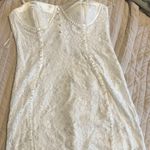 Mini Lace Dress White Size L Photo 0
