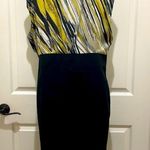 Tahari Arthur S. Levine Sleeveless Asymmetrical Abstract Sheath Dress Photo 1