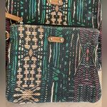 Set of 3 Rafe New York Small Wristlet Bags Tribal Ethnic Boho Linen & Cotton Brown Photo 1