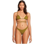 Vitamin A Sol Bikini Top Matcha Variegated EcoRib Size 8 / Medium Photo 2