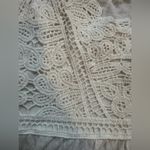 love on a hanger  Crocheted White Tank Top Small Boho Burnout lace Photo 2