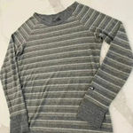 The North Face  Gray Long Sleeve Striped Pullover Knit Top/ Dress Women's Medium Photo 1