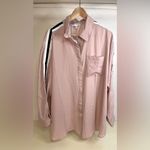 Notations NWOT  Pink Button down with stipe sleeve detail 2x Photo 1