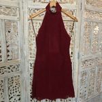 Free People NEW Free People Red Velvet Lace Harper Mini Dress Photo 4