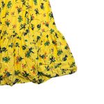 Modcloth  Inclined to Impress Bold Yellow Floral Print Dress Cottagecore Sz Large Photo 5
