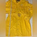 COOGI  Women’s Shirtdress Belted Trench Style Studded
Embellished Yellow Size XL Photo 15