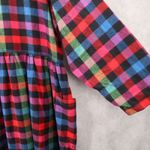 Plaid Buffalo Maxi Flannel Granny Cottage Pearl Snap Electric VTG Y2K Dress 1X Red Photo 10