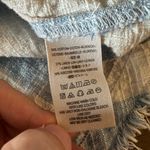 Free People  We The Free Linen Blend Away At Sea Blue/ White Striped Top sz Small Photo 8