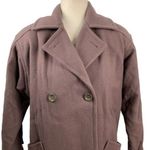 Orvis Vintage 80s  Wool Pea Coat S Taupe Brown Quilted Lining Buttons Pockets Photo 1