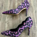 Betsey Johnson  Women's Purple Leopard Print Pumps Pointed Toe Size 9 Photo 3