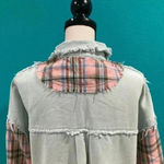 POL  At Twilight Full Size Plaid Contrast Shacket in size small Photo 3