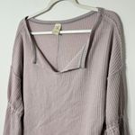 Free People  We The Free Thermal Waffle Knit Dahlia Top Size Small Sweater Photo 4