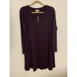 Ann Taylor Loft Burgandy Dress women's‎ size large Photo 5