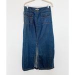 Eddie Bauer VTG 90s Denim Midi Skirt Blue Size 10 Y2K Americana Cottage Indie Photo 5