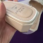 Qupid size 6 cream colored Woven Strap Slide Heeled Sandals EUC No box Photo 7