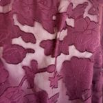 Torrid Top Womens 2X Abbey Chiffon Clip Floral Maroon Burgundy Burnout Sheer Photo 7