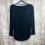 Larry Levine  Black Long Sleeve Blouse Photo 4