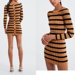 ZARA NWOT  Striped Button Back Dress BodyCon Bloggers Fav Photo 3