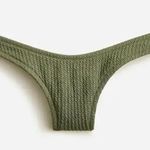 J.Crew Textured Curved Waist Cheeky Bikini Bottom Minimalist Green 2XS NWT Photo 0