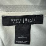 White House | Black Market Warm White Faux Pearl & Chainlink Ruched Top EUC Size S Photo 7