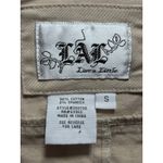 Live a Little  Tan Soft Jacket Size Small Pockets Button Up Collar Pockets Photo 1