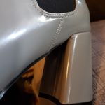 Nasty Gal Fuax leather heeled square toe Peter Chelsea boots grey size 37 Photo 5