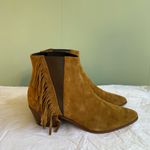 Saint Laurent Rock 40 Tan Suede Chelsea Boots w/ Fringe, Size 37, Box + Dustbags Photo 4