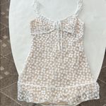 Lulus  Charmaine White Embroidered Floral Sheer Mini Dress Size S $60 Photo 4
