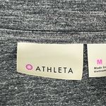 Athleta CYA Stronger Heather Gray Full Zipper Scuba Jacket, Size Medium Photo 2