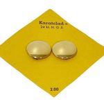 Vintage Karatclad 24k Gold Filled Earrings NEW Photo 0