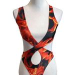 ALT Juno One Piece Swimsuit in Fiamma Red Crossover Cutout Women’s Size XS New Blue Photo 0