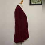 Anthropologie Knitted & Knotted Posie Chunky Burgundy Cardigan Sweater Size S Photo 8