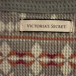 Victoria's Secret PINK‎  pink gray Long Sleeve Thermal Tee Crew Neck Size M Photo 6