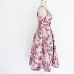 Adrianna Papell - Floral Boat-Neck Floral Jacquard Dress Photo 5