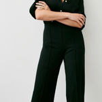 Spanx  Ponte Cropped Wide Leg Pull On Pants Large Classic Black New Photo 0