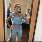 BCBGMAXAZRIA Ruffle Eyelet Top Photo 1