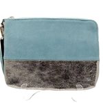 Street Level NEW with Tags Mirabella Metallic Sueded and Leather Wristlet Clutch Photo 0