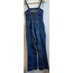 Sincerely Jules Women’s Denim Overalls Sincerely Wide Leg Style Retro Side Zipper Blue Size S Photo 7