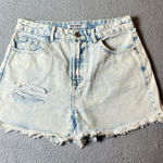 Blue Savvy Shorts Womens 7/28 Blue Distressed Light Wash Cutoff Shorts Photo 0