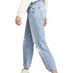 Mother Superior The Tomcat Distressed Straight Leg Jeans In The Confession 26 Blue Photo 1