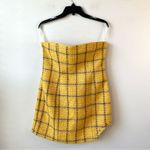 Assignment Revolve Cady Strapless Tweed Mini Dress Yellow‎ L Yellow Size L Photo 5