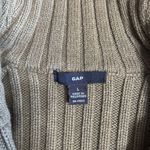 Gap Olive Green Collared Ribbed Zip Up Cardigan Sweater Size L Photo 2