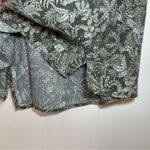 Christopher & Banks  | Petite Green Botanical Print Square Neck Blouse | PXL Photo 4