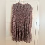 Lulus Lulu’s floral forever green and pink smocked skater dress long sleeve size large Photo 2