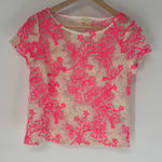 Anthropologie  Meadow Rue Lace Sheer Floral Top Photo 0